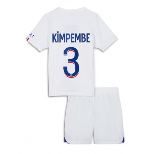 Paris Saint-Germain Presnel Kimpembe #3 Gostujuci Dres za djecu 2023-24 Kratak Rukav (+ Kratke hlače)